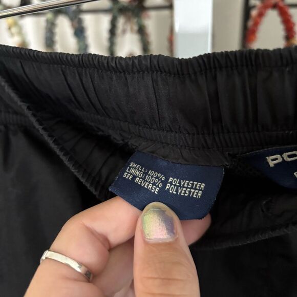 Vintage Polo Ralph Lauren Black track pants with Elastic Waistband men’s large - Picture 3 of 8